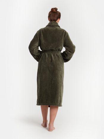 Torekov Bathrobe Forrest Green Lady