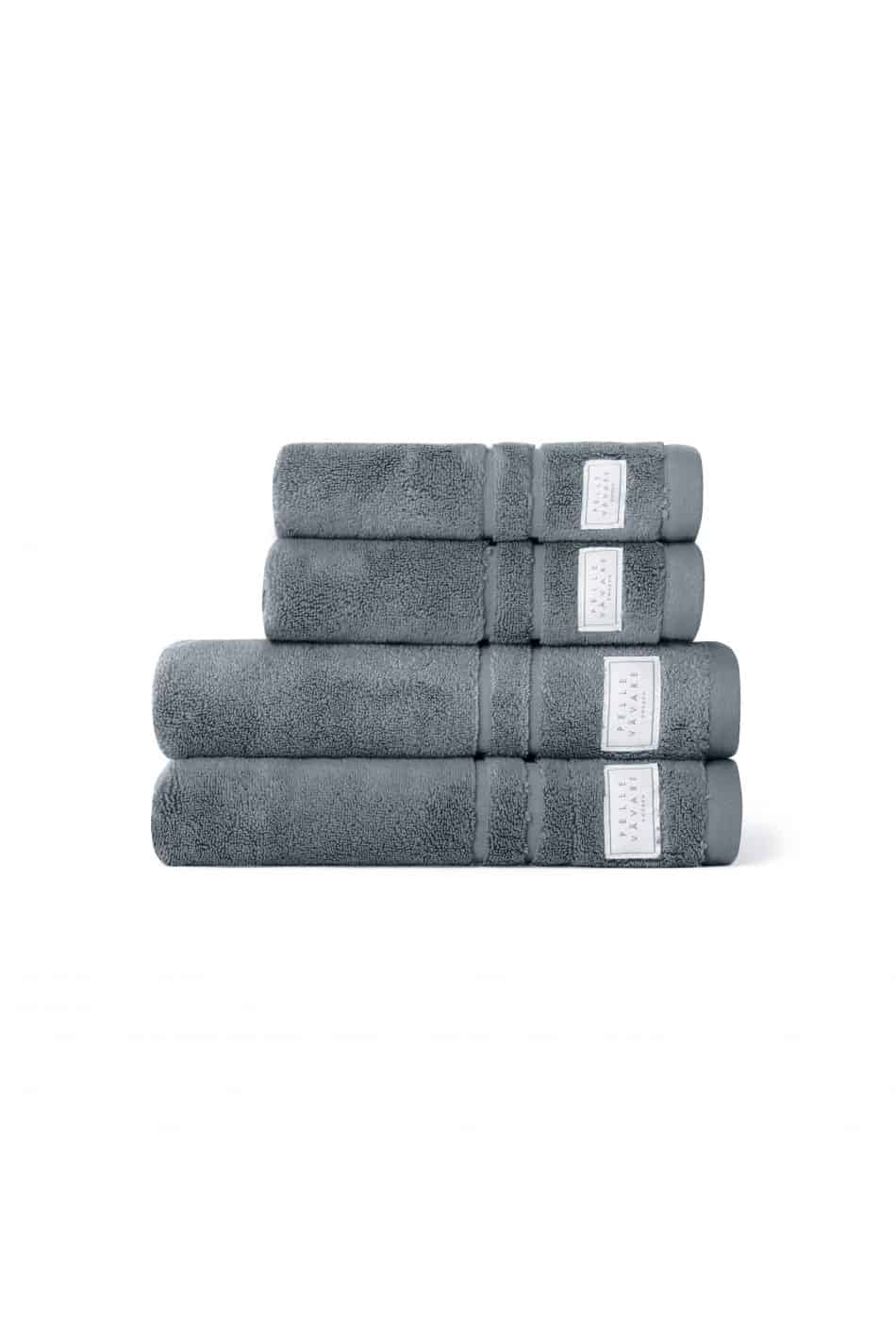 Towel set skrea blue gray